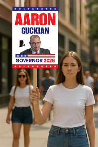 Aaron Guckian For Rhode Island Governor 2026 Election Sign, Political Campaign Sign, Republican, Governor Election 2026 Race Poster Sign