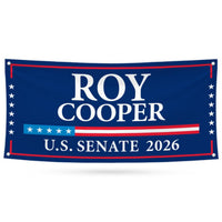 Roy Cooper For North Carolina U.S. Senate Banner Sign, 13 oz Waterproof US Senate Election 2026, Vinyl Banner With Metal Grommets