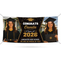 Photo Graduation Banner, Custom Personalized Congrats Decor, Class of 2026, Graduation 2026, School Vinyl Banner with Name Photo