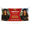 Photo Graduation Banner, Custom Personalized Congrats Decor, Class of 2026, Graduation 2026, School Vinyl Banner with Name Photo