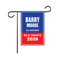 Barry Moore For Alabama Senate 2026 Garden Flag, Double Sided, 2026 Senate Flag, Elections Flag, Race Red White & Blue Flag