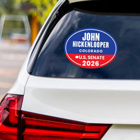 John Hickenlooper For Colorado Senate 2026 Vinyl Sticker, Vote Hickenlooper Decal, Colorado Senate Elections 2026 Bumper Sticker, 6" x 4.5"