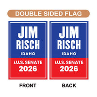 Jim Risch For Idaho Senate 2026 Garden Flag, Double Sided, 2026 Senate Flag, Elections Flag, Republican Sign, Race Red White & Blue Flag