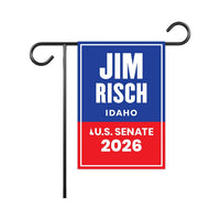 Jim Risch For Idaho Senate 2026 Garden Flag, Double Sided, 2026 Senate Flag, Elections Flag, Republican Sign, Race Red White & Blue Flag