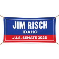 Jim Risch For Idaho U.S. Senate Banner Sign, 13 oz Waterproof US Senate Election 2026, Republican Party Vinyl Banner With Metal Grommets