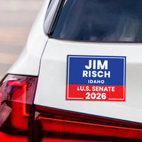 Jim Risch For Idaho Senate 2026 Car Magnet - Vote Jim Risch Vehicle Magnet, Republican, Idaho Senate Elections 2026 Magnet - 6" x 4.5"