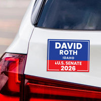 David Roth For Idaho Senate 2026 Car Magnet - Vote David Roth Vehicle Magnet, Anti-Trump, Idaho Senate Elections 2026 Magnet - 6" x 4.5"