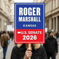 Roger Marshall For Kansas Senate 2026 Election Sign, Republican Party, Political Campaign Sign, Senate Election 2026 Race Poster Sign