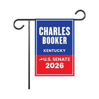 Charles Booker For Kentucky Senate 2026 Garden Flag, Double Sided, 2026 Senate Flag, Elections Flag, Race Red White & Blue Flag