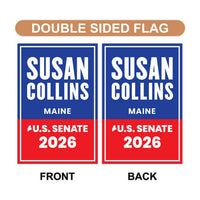 Susan Collins For Maine Senate 2026 Garden Flag, Double Sided, 2026 Senate Flag, Elections Flag, Race Red White & Blue Flag