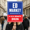 Ed Markey For Massachusetts Senate 2026 Election Sign, Anti-Trump Sign, Political Campaign Sign, Senate Election 2026 Race Poster Sign