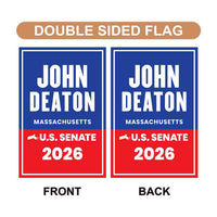 John Deaton For Massachusetts Senate 2026 Garden Flag, Double Sided, 2026 Senate Flag, Elections Flag, Republic, Race Red White & Blue Flag