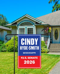 Cindy Hyde-Smith For Mississippi Senate 2026 Garden Flag, Double Sided, 2026 Senate Flag, Elections Flag, Race Red White & Blue Flag