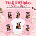 Custom Birthday Photo Shirt, Personalized Birthday Crew Shirt, 40th Birthday Shirt, Family Party Tee, Matching Birthday Gift for Women Gifts