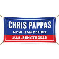 Chris Pappas For New Hampshire U.S. Senate Banner Sign, 13 oz Waterproof US Senate Election 2026, Senate Vinyl Banner With Metal Grommets