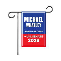 Michael Whatley For North Carolina Senate 2026 Garden Flag, Double Sided, 2026 Senate Flag, Elections Flag, Race Red White & Blue Flag