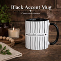 Personalized Mama Mug, Custom Name Coffee Mug, Striped Ceramic Mug, 11oz 15oz Accent Mug, Mom Grandma Gift, Custom Mama Cup for Her Gift Mug