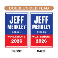 Jeff Merkley For Oregon Senate 2026 Garden Flag, Double Sided, 2026 Senate Flag, Elections Flag, Anti-Trump Sign, Race Red White & Blue Flag