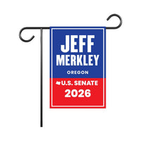 Jeff Merkley For Oregon Senate 2026 Garden Flag, Double Sided, 2026 Senate Flag, Elections Flag, Anti-Trump Sign, Race Red White & Blue Flag
