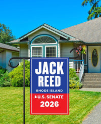 Jack Reed For Rhode Island Senate 2026 Garden Flag, Double Sided, 2026 Senate Flag, Elections Flag, Anti-Trump, Race Red White & Blue Flag