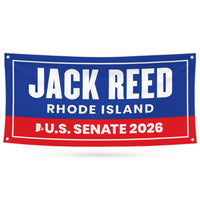 Jack Reed For Rhode Island U.S. Senate Banner Sign, 13 oz Waterproof US Senate Election 2026, Democratic Vinyl Banner With Metal Grommets