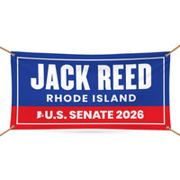 Jack Reed For Rhode Island U.S. Senate Banner Sign, 13 oz Waterproof US Senate Election 2026, Democratic Vinyl Banner With Metal Grommets