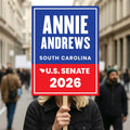 Annie Andrews For South Carolina Senate 2026 Election Sign, Republic Party, Political Campaign Sign, Senate Election 2026 Race Poster Sign