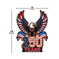 250th Anniversary Eagle Yard Sign, America 250 Yard Decor, 1776-2026 Patriotic Lawn Sign, Memorial Day 4th of July Sign with Stakes