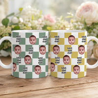 Best Dad Ever Custom Baby Photo Retro Mug, Personalized Father's Day Gift, First Time Daddy Mug, Dad Birthday Gift, New Baby Keepsake Cup