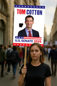 Tom Cotton For Arkansas Senate 2026 Election Sign, Political Campaign Sign, Senate Election 2026 Race Poster Sign