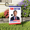 Tom Cotton For Arkansas Senate 2026 Garden Flag, Double Sided, 2026 Senate Flag, Elections Flag, Race Red White & Blue Flag