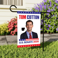 Tom Cotton For Arkansas Senate 2026 Garden Flag, Double Sided, 2026 Senate Flag, Elections Flag, Race Red White & Blue Flag