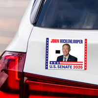John Hickenlooper For Colorado Senate 2026 Car Magnet - Vote Hickenlooper Vehicle Magnet, Colorado Senate Elections 2026 Magnet - 6" x 4.5"