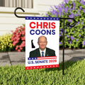 Chris Coons For Delaware Senate 2026 Garden Flag, Double Sided, 2026 Senate Flag, Elections Flag, Anti-Trump Sign, Race Red White Blue Flag