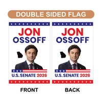 Jon Ossoff For Georgia Senate 2026 Garden Flag, Double Sided, 2026 Senate Flag, Elections Flag, Anti-Trump Sign, Race Red White & Blue Flag