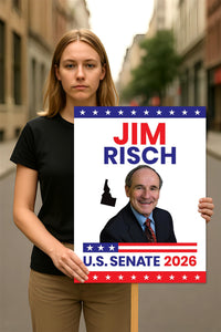 Jim Risch For Idaho Senate 2026 Election Sign, Republican Party, Political Campaign Sign, Senate Election 2026 Race Poster Sign