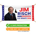 Jim Risch For Idaho U.S. Senate Banner Sign, 13 oz Waterproof US Senate Election 2026, Republican Party Vinyl Banner With Metal Grommets