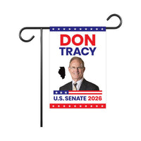 Don Tracy For Illinois Senate 2026 Garden Flag, Double Sided, 2026 Senate Flag, Elections Flag, Race Red White & Blue Flag