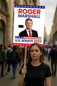 Roger Marshall For Kansas Senate 2026 Election Sign, Republican Party, Political Campaign Sign, Senate Election 2026 Race Poster Sign