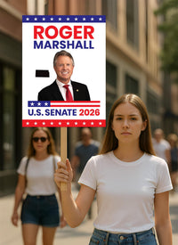 Roger Marshall For Kansas Senate 2026 Election Sign, Republican Party, Political Campaign Sign, Senate Election 2026 Race Poster Sign