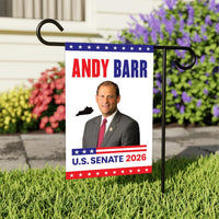 Andy Barr For Kentucky Senate 2026 Garden Flag, Double Sided, 2026 Senate Flag, Elections Flag, Race Red White & Blue Flag