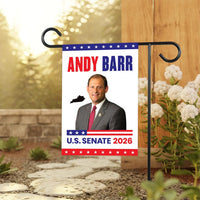 Andy Barr For Kentucky Senate 2026 Garden Flag, Double Sided, 2026 Senate Flag, Elections Flag, Race Red White & Blue Flag
