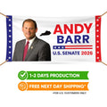 Andy Barr For Kentucky U.S. Senate Banner Sign, 13 oz Waterproof US Senate Election 2026, Senate Vinyl Banner With Metal Grommets