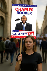 Charles Booker For Kentucky Senate 2026 Election Sign, Political Campaign Sign, Senate Election 2026 Race Poster Sign