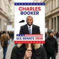 Charles Booker For Kentucky Senate 2026 Election Sign, Political Campaign Sign, Senate Election 2026 Race Poster Sign