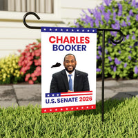 Charles Booker For Kentucky Senate 2026 Garden Flag, Double Sided, 2026 Senate Flag, Elections Flag, Race Red White & Blue Flag