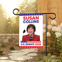 Susan Collins For Maine Senate 2026 Garden Flag, Double Sided, 2026 Senate Flag, Elections Flag, Race Red White & Blue Flag