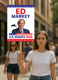 Ed Markey For Massachusetts Senate 2026 Election Sign, Anti-Trump Sign, Political Campaign Sign, Senate Election 2026 Race Poster Sign