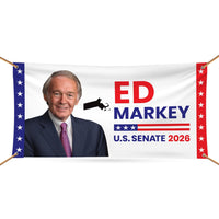 Ed Markey For Massachusetts U.S. Senate Banner Sign, 13 oz Waterproof US Senate Election 2026, Democrate Vinyl Banner With Metal Grommets