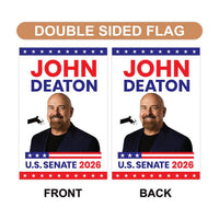 John Deaton For Massachusetts Senate 2026 Garden Flag, Double Sided, 2026 Senate Flag, Elections Flag, Republic, Race Red White & Blue Flag